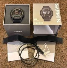 Garmin 51mm Solar Enduro GPS Watch Carbon Gray DLC Titanium Black UltraFit Nylon