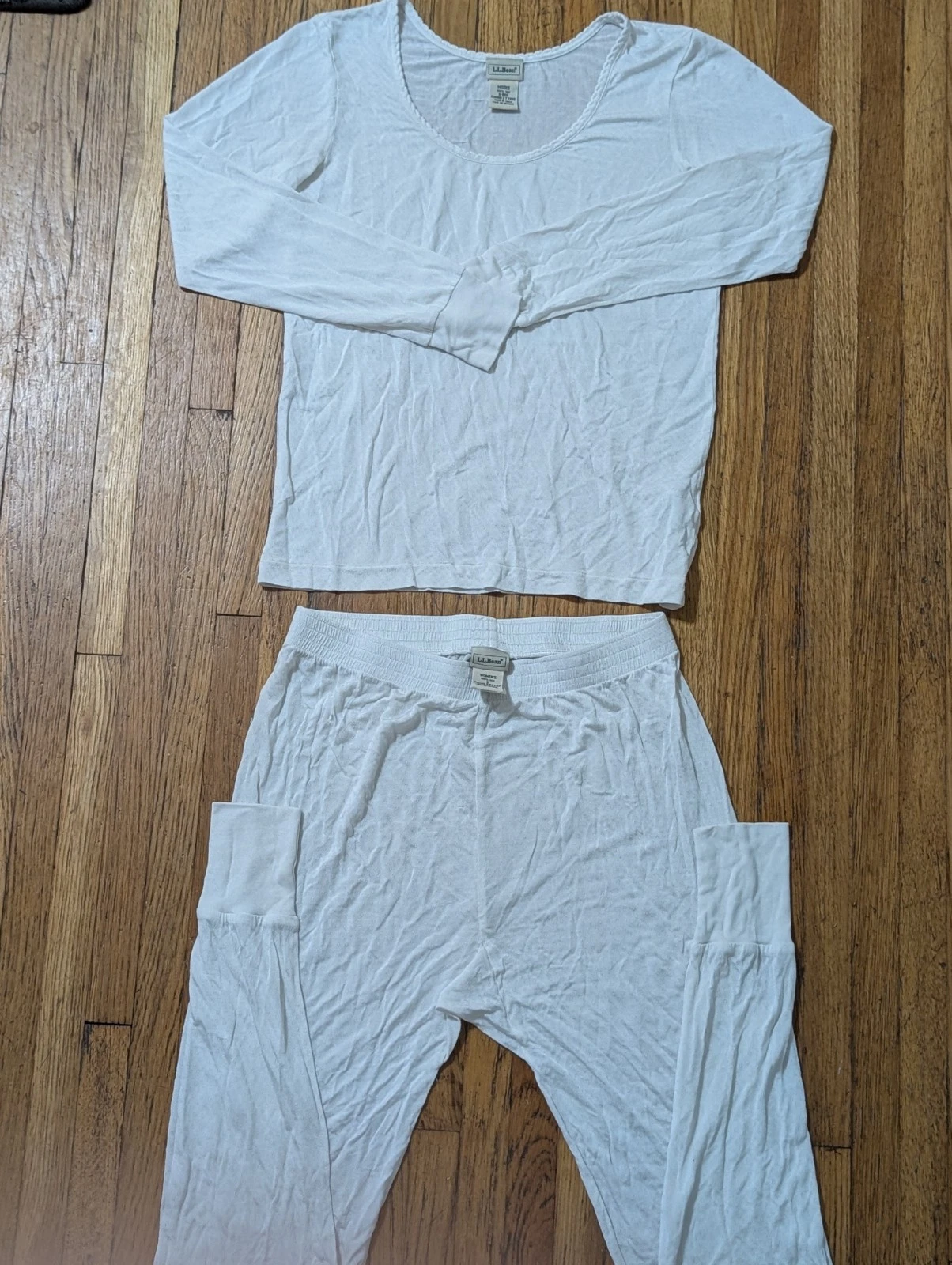 LL BEAN 100% Silk Shirt & Pants Womens Small Pointelle Thermal Base Layer Ivory
Opens in a new windo