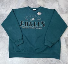 Vintage Philadelphia Eagles Pullover Crewneck Sweatshirt NFL Adult Size L
