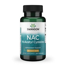 Swanson NAC N-Acetyl Cysteine, Support Liver  Cellular Health, 100 Capsules