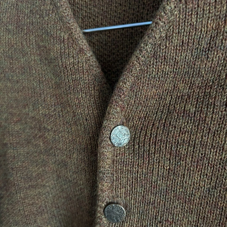 Cárdigan Suéter de Lana Thunderbird Tejido Columbia Años 60 De Colección Dorado Mediano  Foto 2 de 4