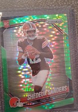 2025 Panini Prizm - Rookies Shedeur Sanders #302 Neon Green Pulsar Prizm (RC)