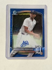 Cris Rodriguez 2025 Bowman Chrome Blue Mojo Mega Box Autograph /150