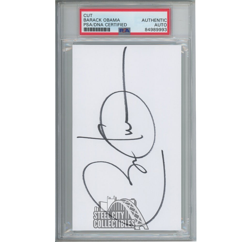 Barack Obama Autographed Signed Slabbed Cut- PSA/DNA 84989993 