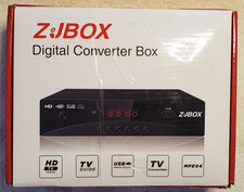 ZJBOX Digital Converter Box w/remote/manual/cables, 1080p MPEG4 PVR more. Used