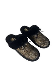 MK Michael Kors Faux Fur Leopard Slides Slippers Slip Ons Kids Size 1
