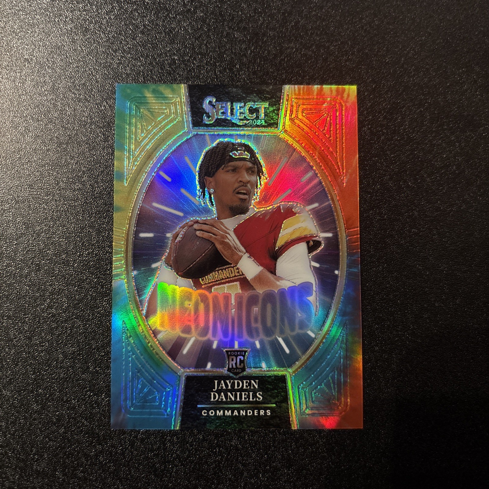 2024 Panini Select - Neon Icons Jayden Daniels #13 Tie Dye Prizm (RC) 23/25