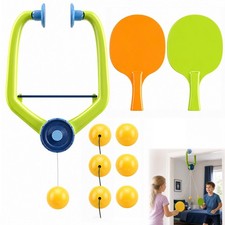 Hanging Table Tennis Trainer Portable Set, 1 Pcs Trainer 6 Balls Door Pong Ga...