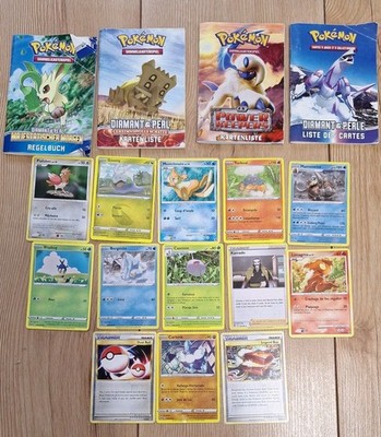 4x Pokemon-Karten-Liste/Regelbuch + 110 Stück Sammlung,Deutsch,engl.,franz,span.