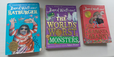 3 David Walliams Books - Ratburger/Gangsta Granny/The Worlds Worst Monsters