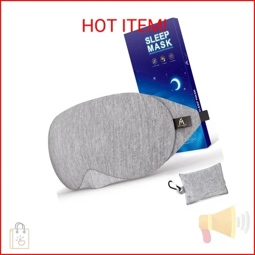Mavogel Cotton Sleep Eye Mask - Updated Design Light Blocking Sleep Mask, Soft a