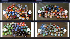 Four Lots Combined 200 Vintage Marbles Akro Master Champ RW etc NM/M Free Ship