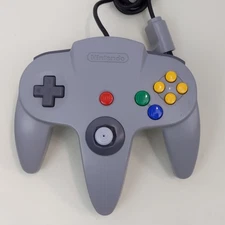 Original Nintendo 64 N64 Gray Controller OEM NUS-005 Wired Gamepad