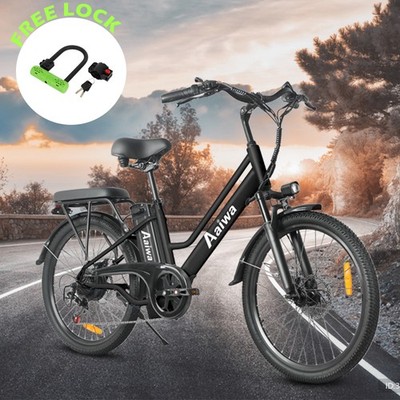 24in Mountain E-Bike Electric Bicycle Peak 750W 7-Speed Up to 45Mi Adults Ebike