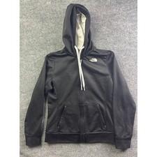 The North Face Full Zip Hoodie Womens Medium Black Active Fleece Sweatshirt