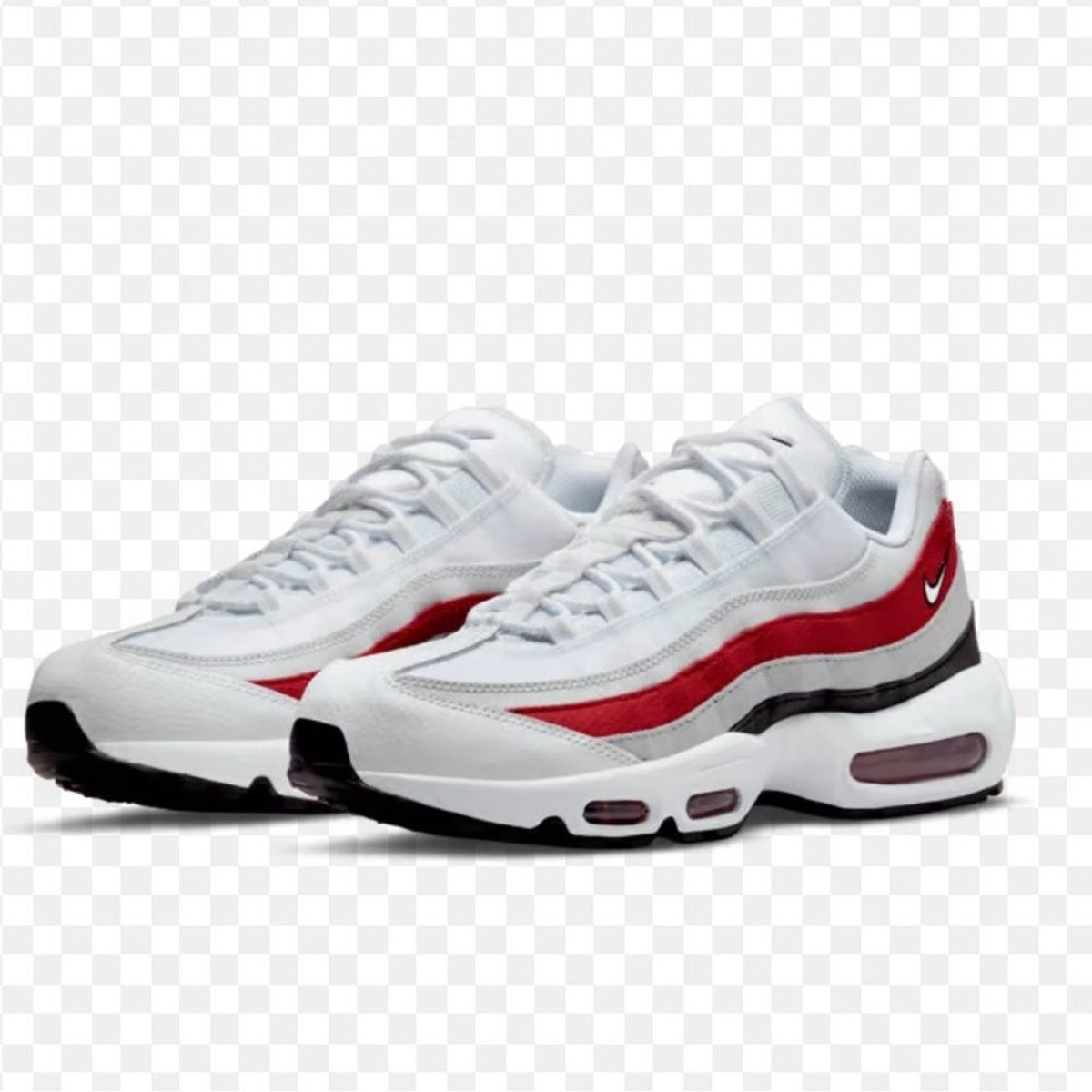 New Men's Nike Air Max 95 Essential 'White Varsity Red' DQ3430 001