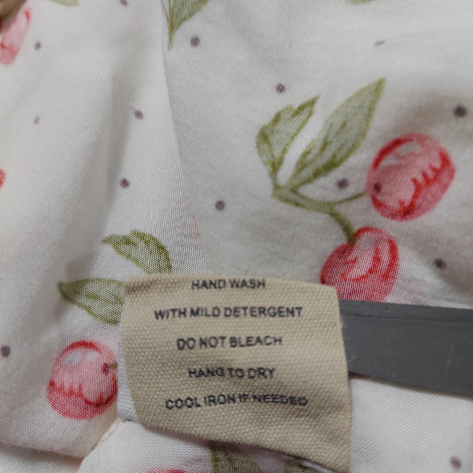 Love Notes Cherry Print Button Up Blouse Womens L… - image 9