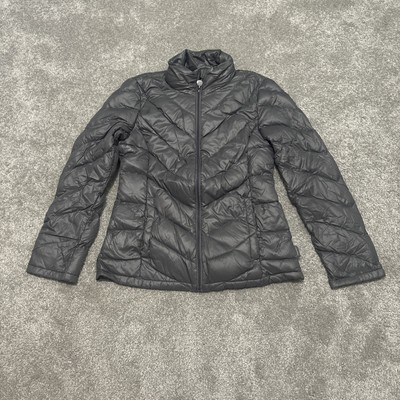 Calvin Klein Packable Lightweight Down Jacket Women's Small Gray Puffer