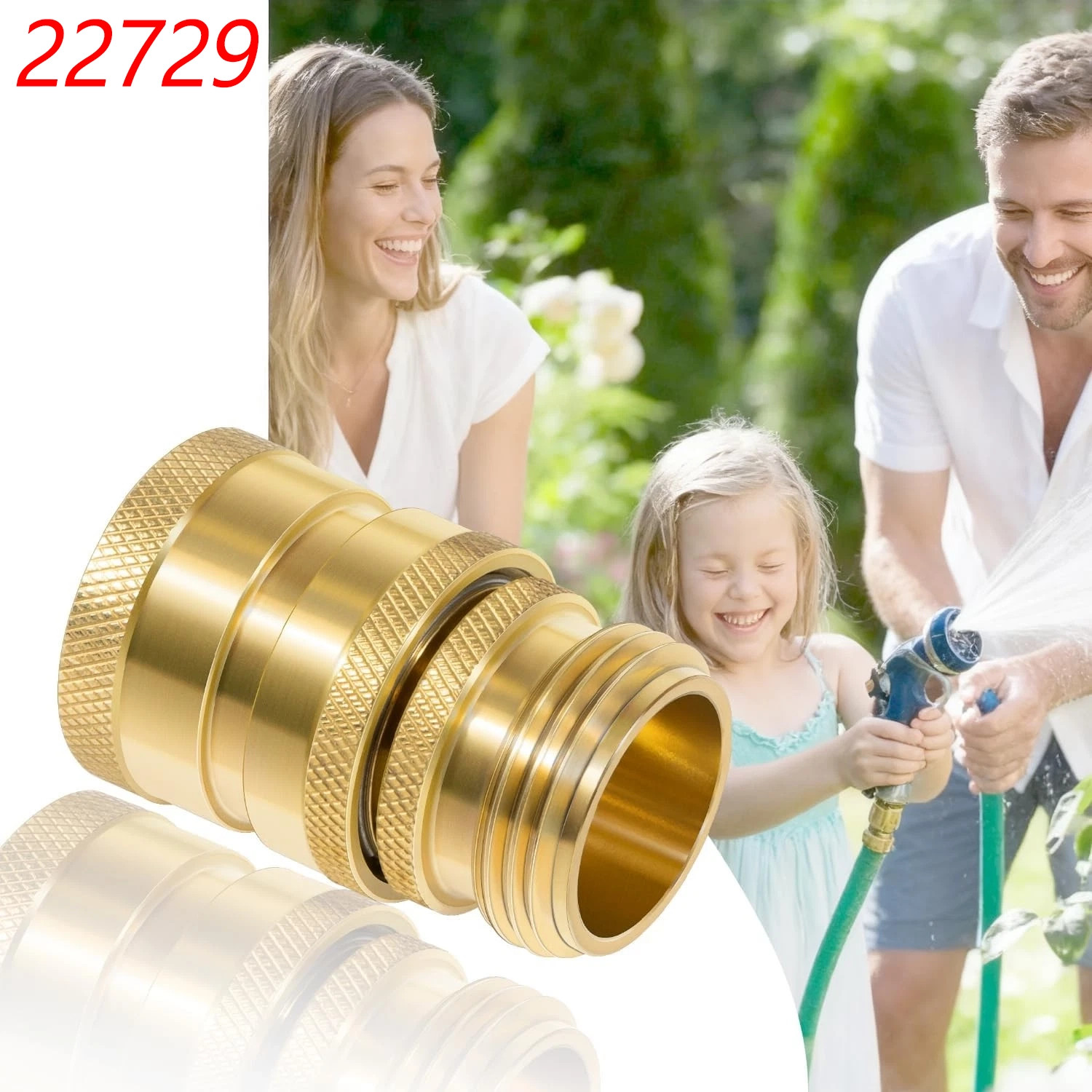 for Dramm 22729 Heavy Duty Brass Hose Coupler Quick Disconnect Connector 3/4”