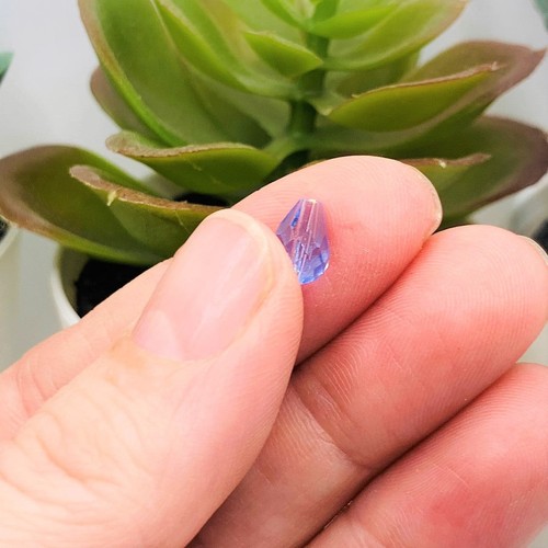 6x8 mm Teardrop Light Blue Imitation Crystal March Birthstone Beads - US Seller - 第 2/4 張圖片