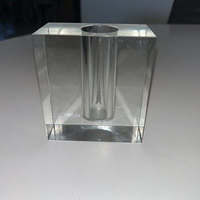 MCM Tizo Design Clear Crystal Glass Bud Vase  WOW