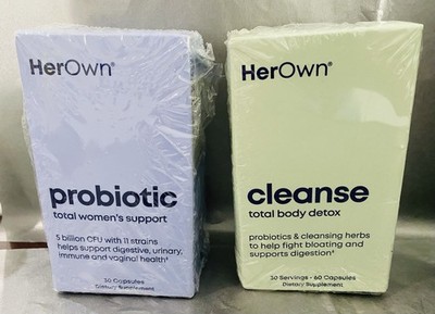 Her Own Probiotic / Cleanse for Women 30 Caps Each Exp: 2027