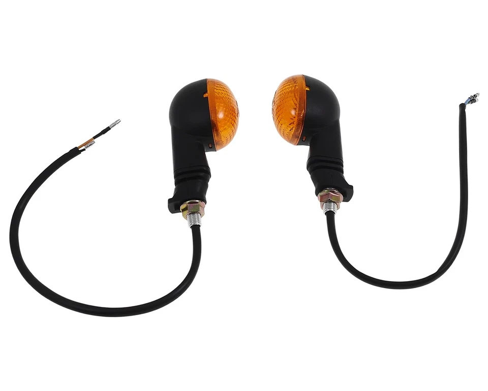 Blinker Set Mini 4 Stück, oval, schwarz, M10 für Motorrad, Moped, Roller, Quad - Bild 4 von 4