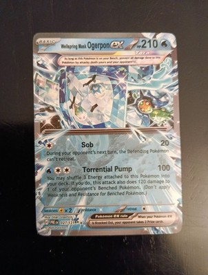 Pokemon Karte Wellspring Mask Ogerpon EX 027/131 Englisch Prismatic Evolution
