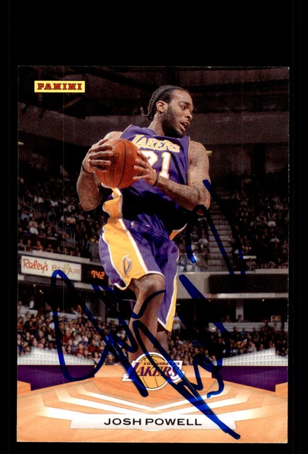 Signierte Basketball Karte Auto Josh Powell 2009-10 Panini #272 Los Angeles Lakers