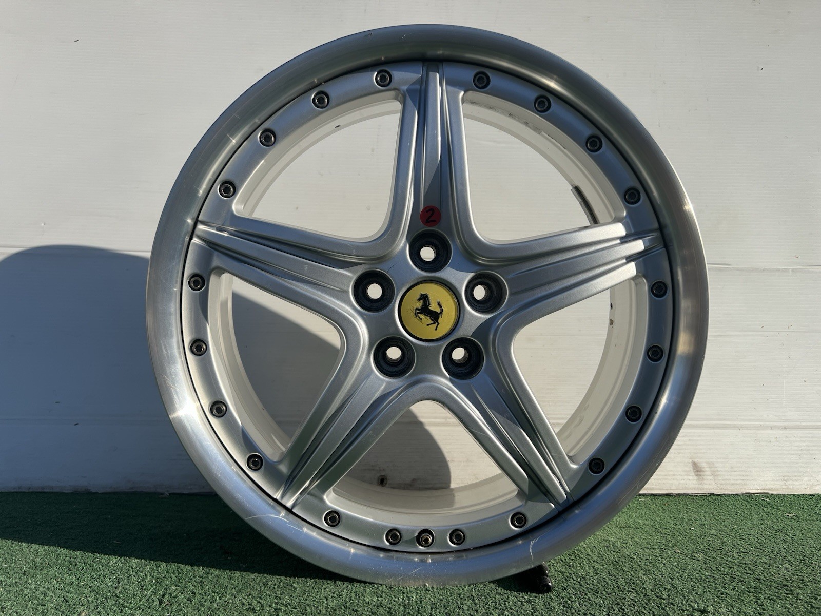 Ferrari 360 Modena Front Wheels Set Silver P/N 183843