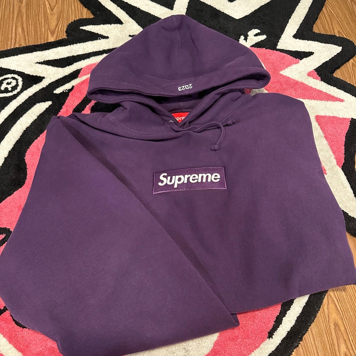 Supreme Box Logo Hooded Sweatshirt (FW23) – Dark Purple – XL | eBay