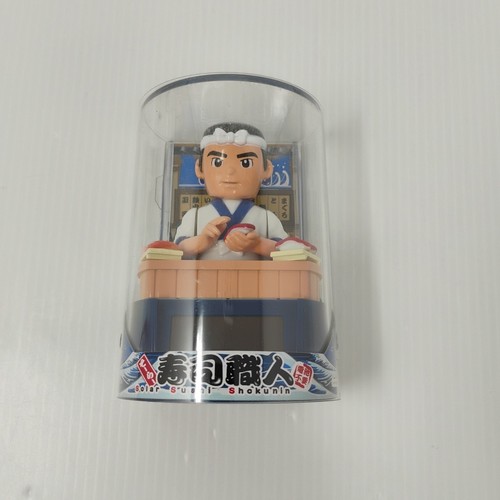 Solar Sushi Chef Giapponese Automatico Bobble Head Statuina Ristorante Babbo Natale Co - Foto 4 di 14