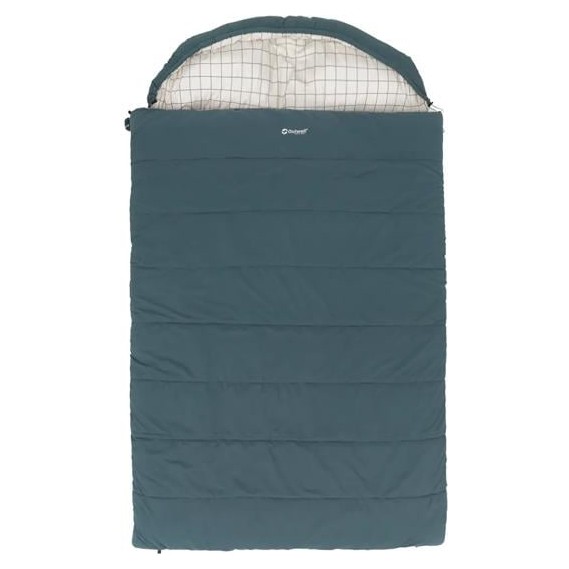 Outwell Sleeping Bag Camper Lux Double Blue - Adults Camping Sleeping Bag