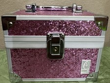 Caboodle Makeup Case Box Small 6x4.5x4 Pink Light Glitter Colorful Caboodles VTG