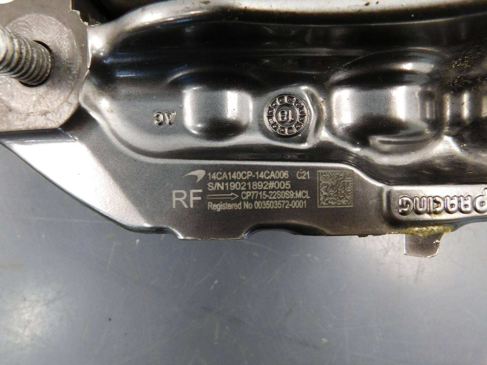 2020 18 19 McLaren 720S Right Front Carbon Ceramic Brake Caliper #5353 B7