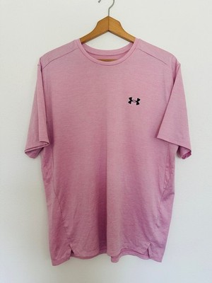 Under Armour UA Tech Vent Short Sleeve Gym Shirt Pink L