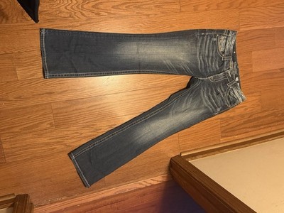 Miss Me Women's Bootcut Mid-Rise Blue Denim Embroidered Jeans JW4232B9