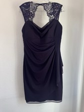 Scarlett Purple Evening Dress Short Open Back Lace Date Night Size 12