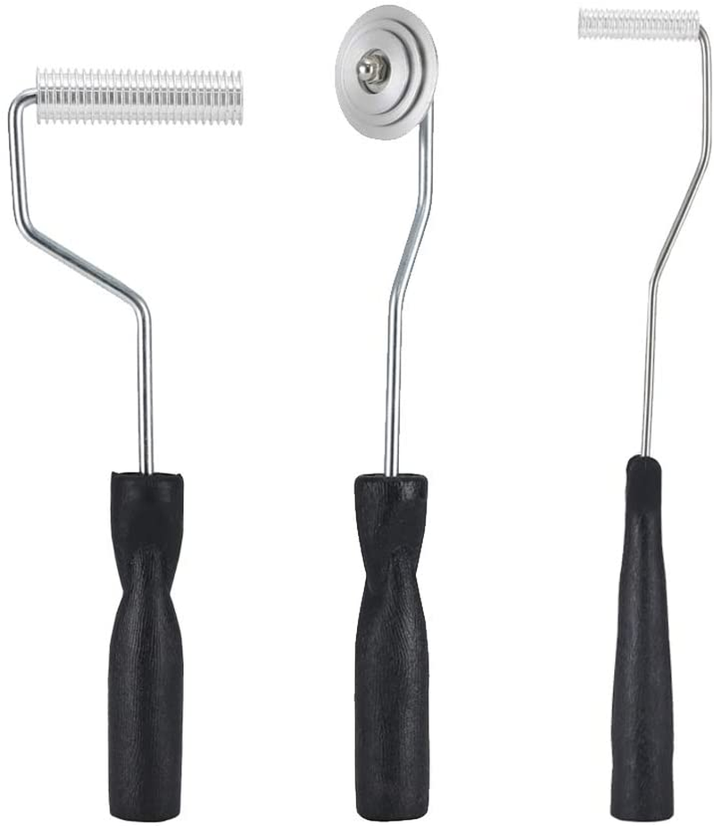 Fiberglass Roller Kit 3pcs Resin Laminating Bubble Roller Set for Smooth Application