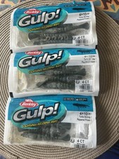 (Lot of 3) Berkley Gulp! Turbo Shrimp Peppered Prawn 4in Fishing Bait