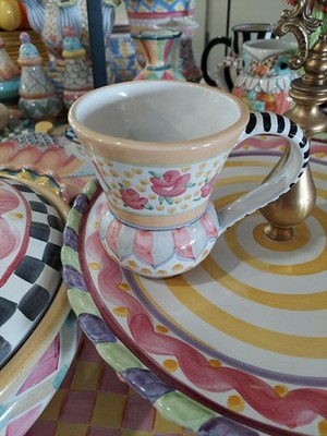 MacKenzie-Childs Cabbage Rose Ceramic Mug