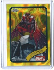2025 Topps Chrome Marvel Falcon (Sam Wilson) Yellow Lava Refractor #80