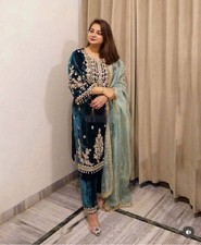 Premium Designer Viscose Velvet Salwar Kameez With Dupatta For Women