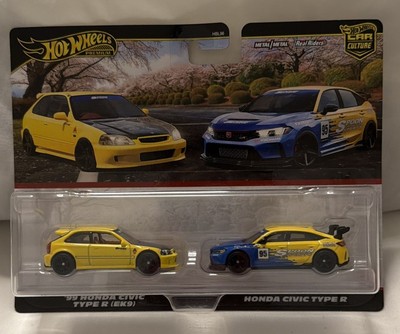 Hot Wheels Premium Car Culture '99 Honda Civic Type R (EK9) & Honda Civic Type R