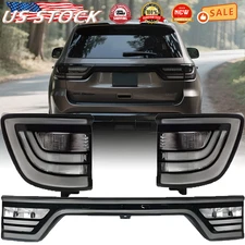 3Pcs Tail Lights Smoked Fits 2014-2022 Dodge Durango Liftgate Center Camera Hole