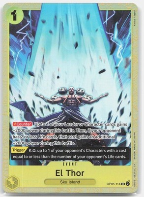 El Thor Premium Collection Vol. 2 OP05-114 FOIL One Piece Promotion Card NM