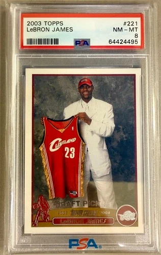 2003-04 Topps Basketball #221 LeBron James RC PSA 8 NM-MT