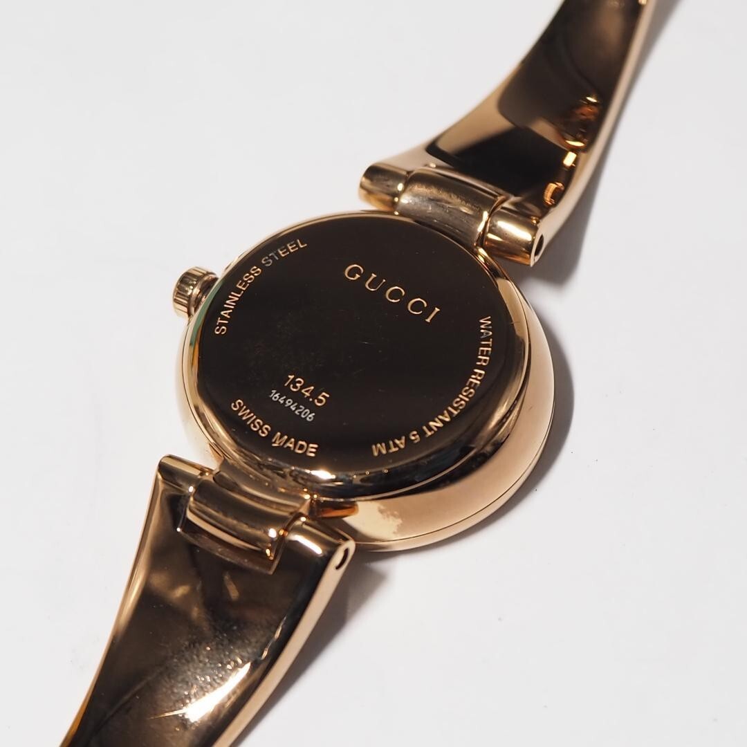 Gucci 134.5 Watch Quartz 24mm Womens Black Dial Swiss Made