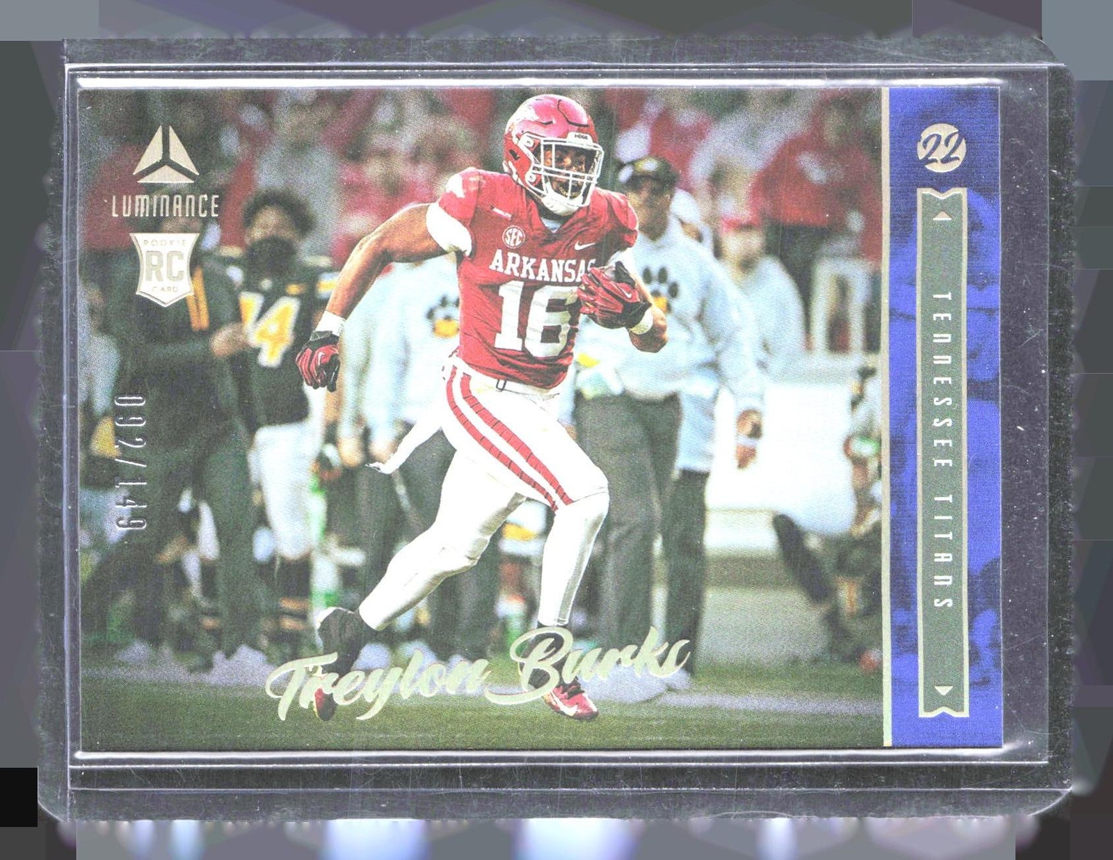 2022 Panini Luminance Treylon Burks Blue #191 #/149 Rookie