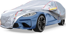 Car Cover Waterproof All Weather, 6 Layers Full Exterior Covers with Zipper Cott